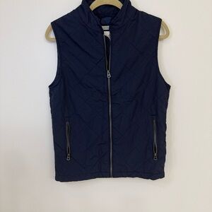 GoodFellow Navy Quilted Vest with Zipper Pockets Men’s Size Small